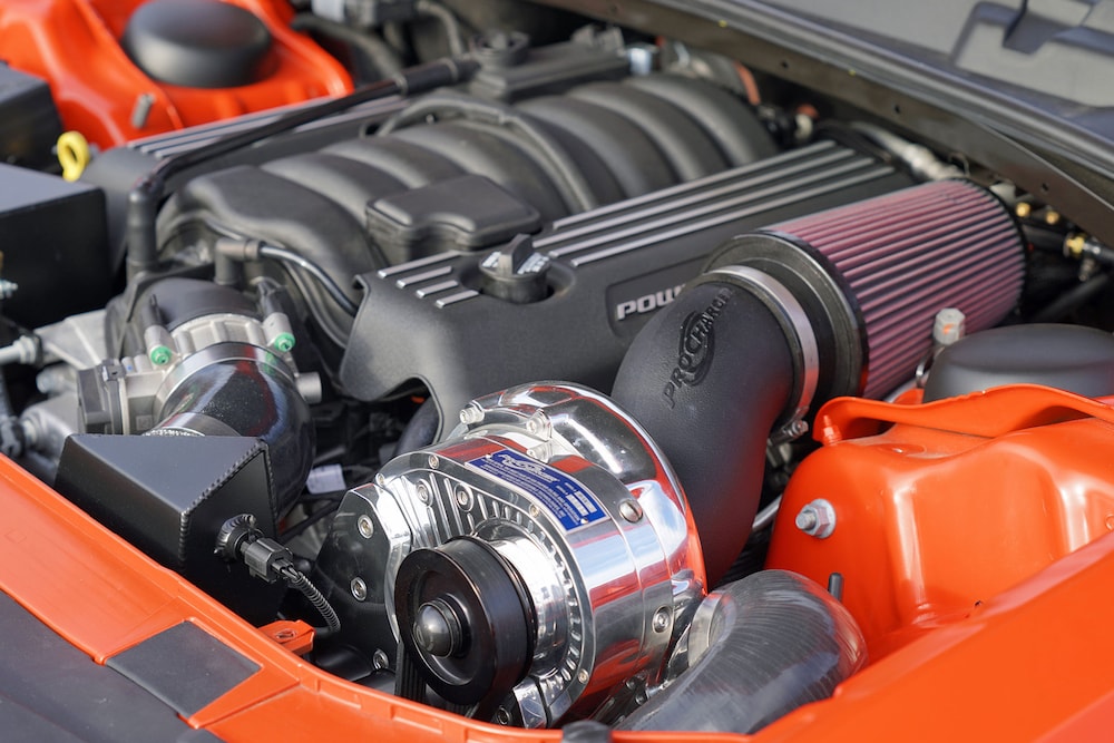 ProCharger supercharger installed in a Dodge Challenger by Davenport Motorsports